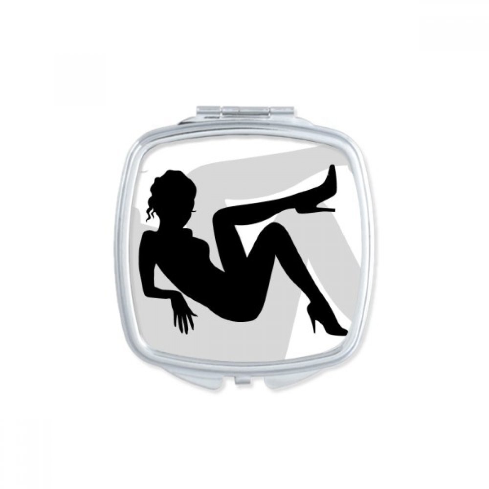 Miroir de poche carré DIYthinker Hot Leg Silhouette maquillage compact portable multicolore