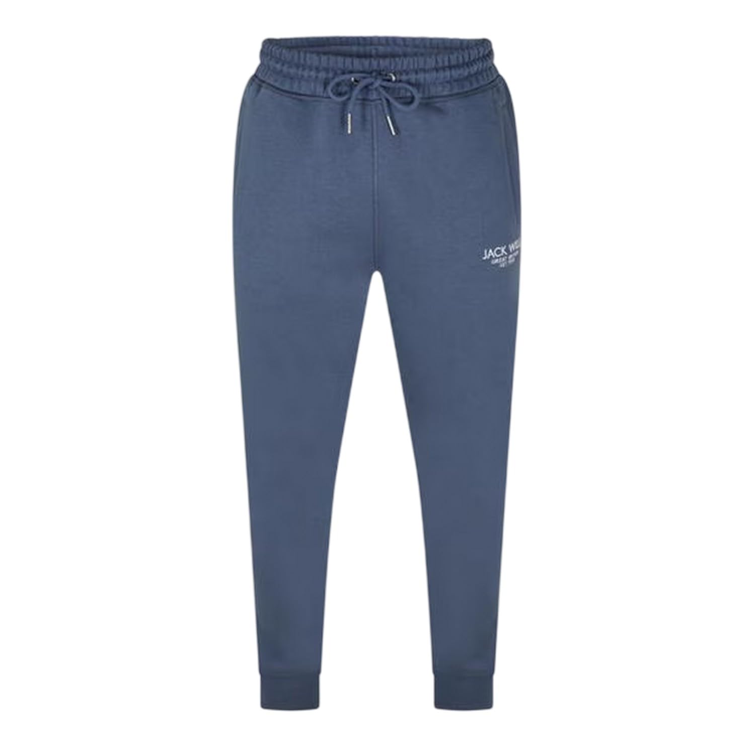 Jack Wills Men's Faded Indigo Haydor Logo Joggers Cotton Xl