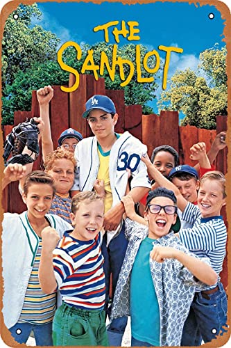 Image of YAPJIGM Retro Metal Sign The Sandlot Movie Poster for Cafe Bar Pub Office Garage Home Wall Decor Gift Vintage Tin Sign 12 X 8 inch