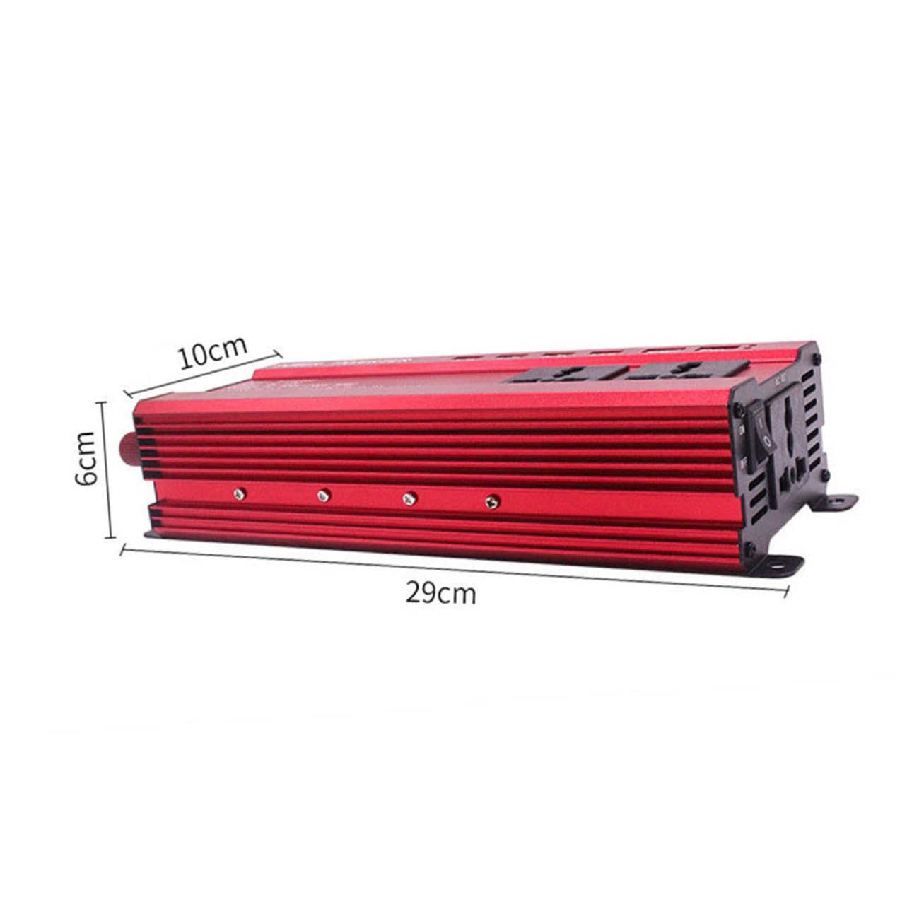 iplusmile Ventilador Inteligente y Aleación Resistente para Coche Inversor 2000w de Corriente Convertidor de 12v DC a 220v Adecuado para Vehículos y Camping