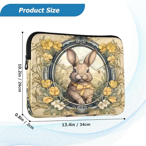 Funda para laptop 13-14 pulgadas con diseño de conejito impermeable miniatura 3