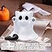 Halloween Ghost Statue Cute Spooky Figurines Desk Ornament Decorations Cartoon Mini Spooky Halloween Unique Cat Ghost Figurines for Festive Home and Office Desktop Decor Display Ornaments