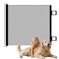 Lunayuomi® Retractable Stair Gate for Baby & Pet, 78cm x 150 cm Extendable Barrier Gate, Child Safety Gate for Doorways, Stairs, Hallways, Indoor/Outdoor