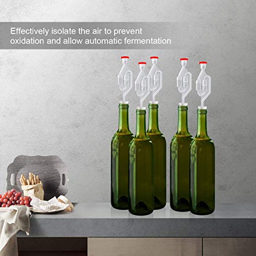WJMY Barboteur Fermentation Airlock Bubbler 4pcs Plastique Barboteurs Transparent avec Bouchon pour Kit de Vin de Fermentation à Domicile - Image 7