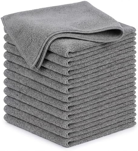 POPCHOSE Microfiber Towels 12 Pack for Cars, Super Absorbent Clea...