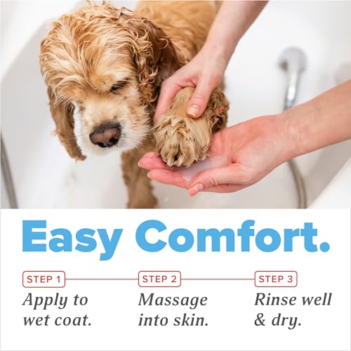 Image of TropiClean OxyMed Dog Shampoo for Allergies and Itching, Gentle Moisturizing Oatmeal & Aloe Shampoo for Seasonal Allergies & Skin Irritants, 20oz