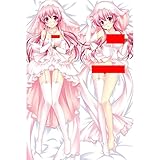 Xugang Future Diary Yuno Gasai Double Sided hugs for Home Sofa Decorative Zipper Closure, Princess Anime Pillowcase Dakimakura, 150x50cm Peach Skin/2WAY
