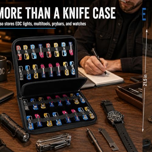 Vitrina de cuchillo plegable con almacenamiento de bolsillo 7