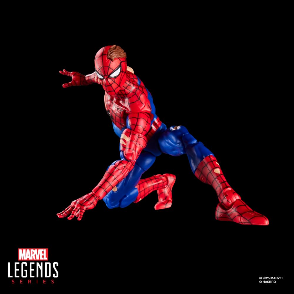 Marvel Legends Series Magic: The Gathering, giocattolo action figure di Spider-Man ferito in battaglia da 15 cm e carta con foil esclusiva collezionabile per gioco di carte