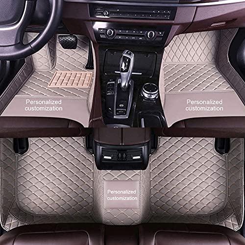 Bojing Floor Mats, Custom for Car SUV Pickup Truck Sedan Hatchback Coupe Leather Car Mats, Waterproof Non-Slip Automotive Floor Mats All Weather Full Coverage Protection Floor Liners Gray