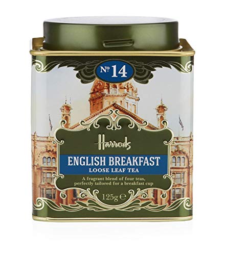 Harrods London. No. 14, English Breakfast 125g Loose Tea 4.4oz GIFT TIN CADDY - USA Stock