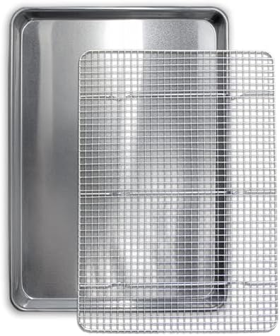 TENUP 6-Pack Aluminum Half Sheet Pans (18x13 Inch) – Heavy Duty Commercial Baking Trays, Warp-Resistant