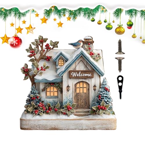 Porta llaves de pared | Colgador De Llaves Decorativo Para Pared De Entrada - Señal Colgable Bidimensional Con Ganchos Para Sombreros Bolsos Bufandas Decoración Navidad
