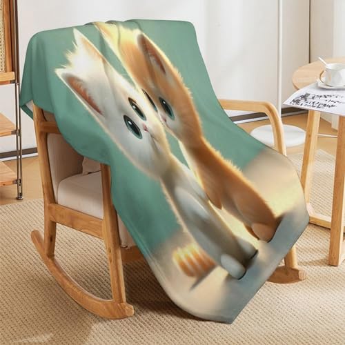 Flannel blanket haute qualité avec impression numérique 3D de chat - 8