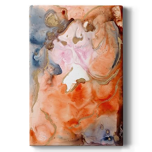 Renditions Gallery Canvas Wall Art Home Paintings Vibrant Multicolors Blending Modern Abstract Artwork for Bedroom Office Classroom - 12"X18" LT527