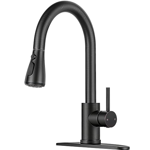 ORB Kitchen Faucet with Pull Down Sprayer and Deck Plate