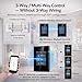 LANBON Smart Light Switch,1/2/3 Gang,3 Way for Whole House, LCD Magic Panel by WiFi Mesh Never be Offline, 2.4G Wi-Fi Smart Switch Compatible with Alexa&Google Home, Neutral Wire Required,L8-HS-Black