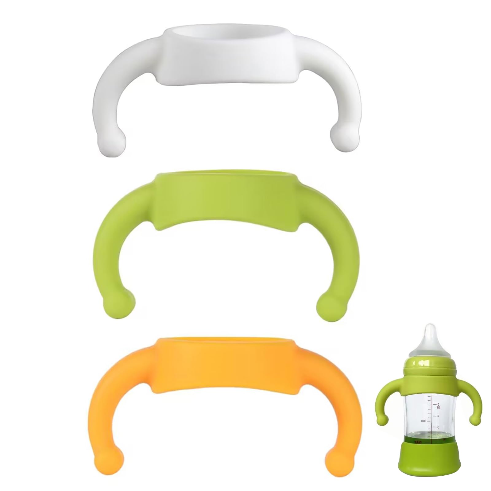 Manici Per Biberon In Silicone - 2 Pezzi, Per Biberon A Collo Largo, Facili Da Installare - Foto 2