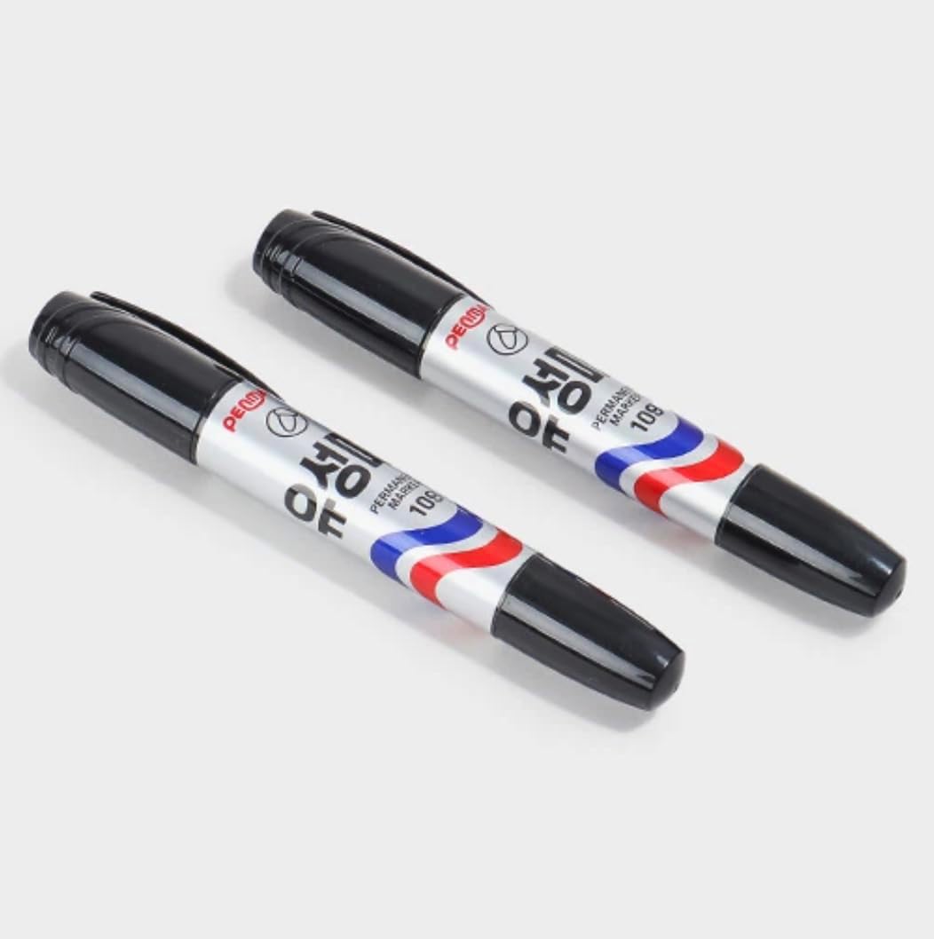 Black Oil-Based Markers, 8 Pack, 2 mm Round Tip Multi-Purpose Marking Pens for Boxes Plastic Glass Metal and General Labeling, 5.7 in image 3
