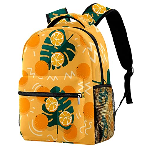 Petit sac à dos fruits tropicaux pour filles, garçons et femmes avec poches pratiques