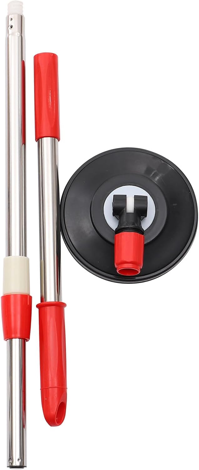 Stainless Steel Rotating Mop Replacement Pole Handle, Commercial Mop Stick with Expandable Telescopic Rod for Industrial and Household Cleaning Supplies