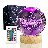YYLZEPHB 3D Axolotl Crystal Ball Night Light with 16 Color LED ...