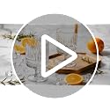 Image of Forestamart Diamond Cut Water Glasses Set of 4 | Embossed Stemmed Glass for, Mocktail, Cocktail & Pudding | 220ml Crystal Clear Goblet | Home Bar, Party & Gifting | Dishwasher Safe
