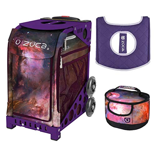 Zuca Sport Bag - Galaxy with Gift Lunchbox and Seat Cover (Purple Frame)