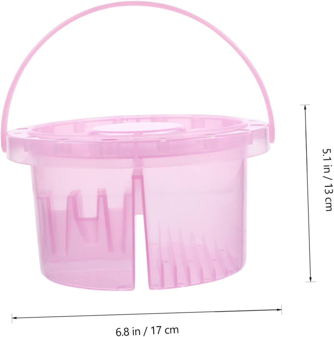 Pen Cleaning Barrel with Brush Holder and Color Mixing Tray Compact Paint Brush Washer for Boy Girl Art Watercolor and Crafts Multi-Functional Painting Tool Bucket Pink