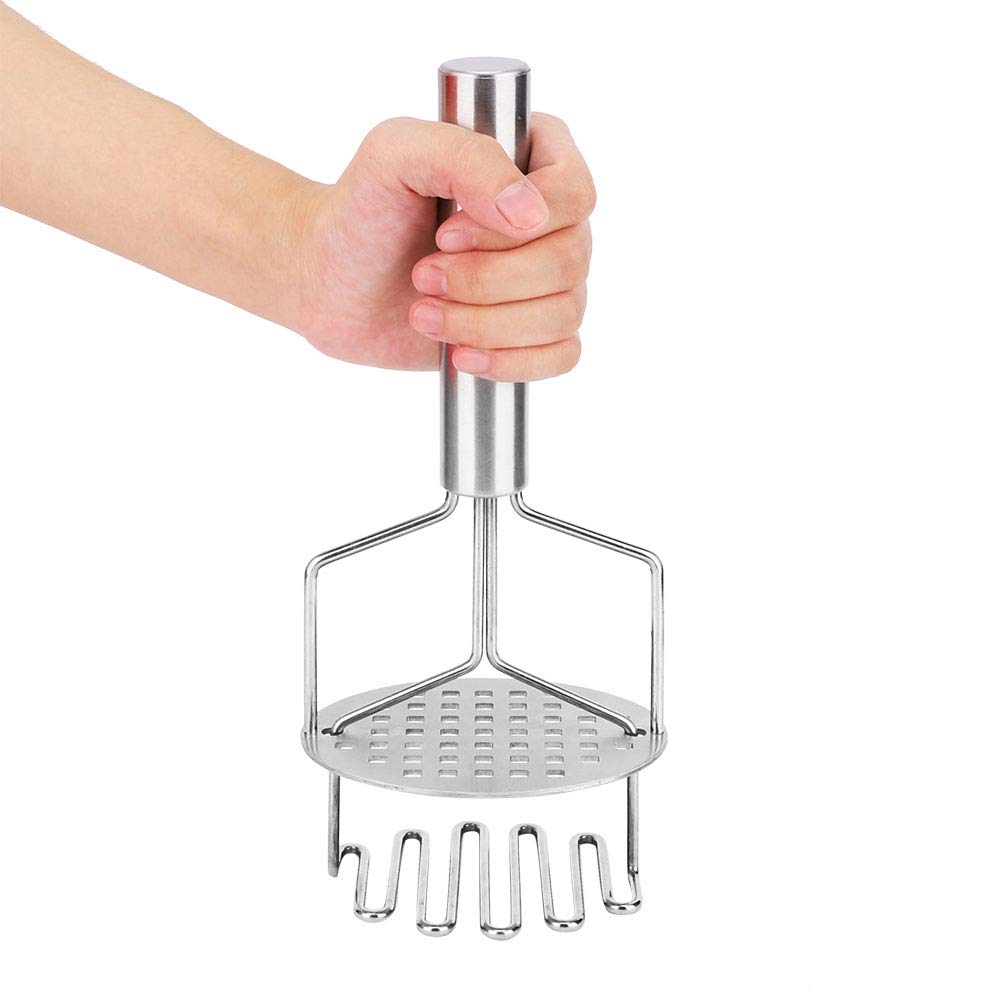 Edelstahl Kartoffelstampfer Langlebig Doppelschicht Kartoffelpresse Küche Kartoffelpresse Hand Kartoffelpüree Maker/3281