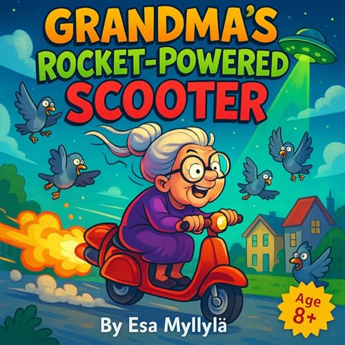 Page de couverture de Grandma’s Rocket-Powered Scooter 8+