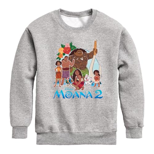 Disney Moana 2 - Moana Group - Boys Crew Fleece Sweatshirt