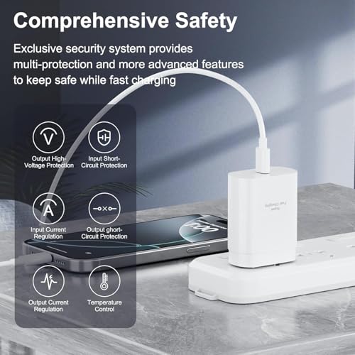 Image of Original 25W Type C Adapter Compatible with Samsung A35 /M35 /A53 /M55 /FM15, F15 /A15 /A14 /M14 /F14 /A34 /M34 /F34 /S24 Ultra,S23 /S23 fe /S21 fe 5G /Z fold /flip /6 /5 /4 /3-White [CH205 LY9509