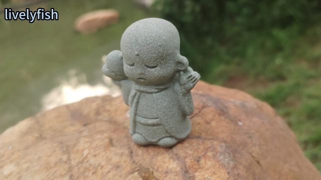 Estatua Mini Buda Japonés en Piedra Arenisca miniatura 7