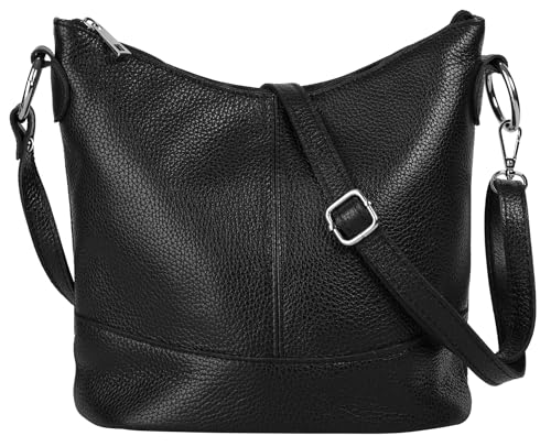 Cluty Sac à bandoulière Cuir & Made In Italy Damen Echt Leder Fabriqué en Italie, sac à main, sac à bandoulière, sac crossbody en cuir 021217