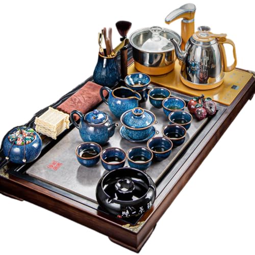 Service à thé Gongfu pour la maison et le salon DFSHGDF914 avec bouilloire automatique en bois