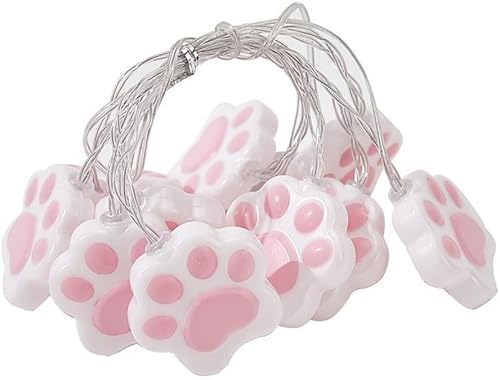 Miniatura 2 de Luces decorativas de modelo de gato, 10 pies, 20 luces LED, funciona con pilas, adornos para interiores y exteriores, bodas, fiestas, Navidad,