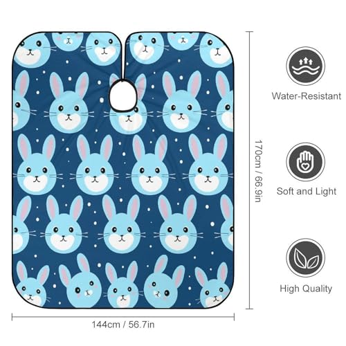 Capa para Barbería Azul con Diseño Bunny para Adultos miniatura 2