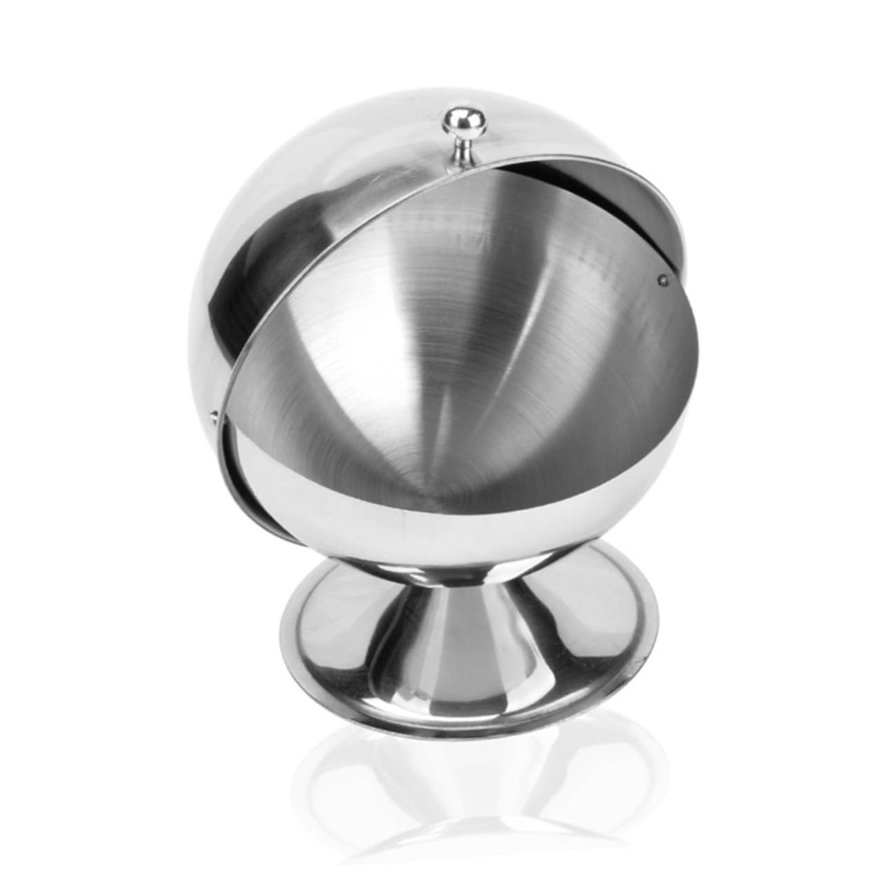 OFFSCH Stainless Steel Sugar Bowl Spherical Condiment Container Storage Organizer for Home Kitchen Modern Design for Dining Table