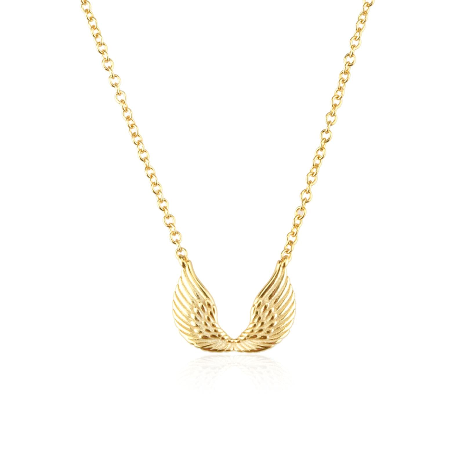 Necklace Collar Colgante Cadena Mujer Hombre Gargantilla De Cadena Larga con Colgante De Pluma De ala Dorada De Plata De Ley 925, Joyería De Lujo para Mujer, Accesorios para Mujer