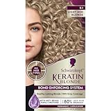 Schwarzkopf Keratin Color Permanent Hair Color Cream, 9.1 Light Ash Blonde, 1 Kit