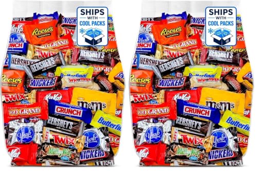 Image of Assorted Chocolate Candy Variety Pack 2lb - Bulk Chocolate Individually Wrapped Candy Assortment - Bulk Candy for Party Favors, Gift Bags & Office Snacks - 2 Pounds (Pack of 2)