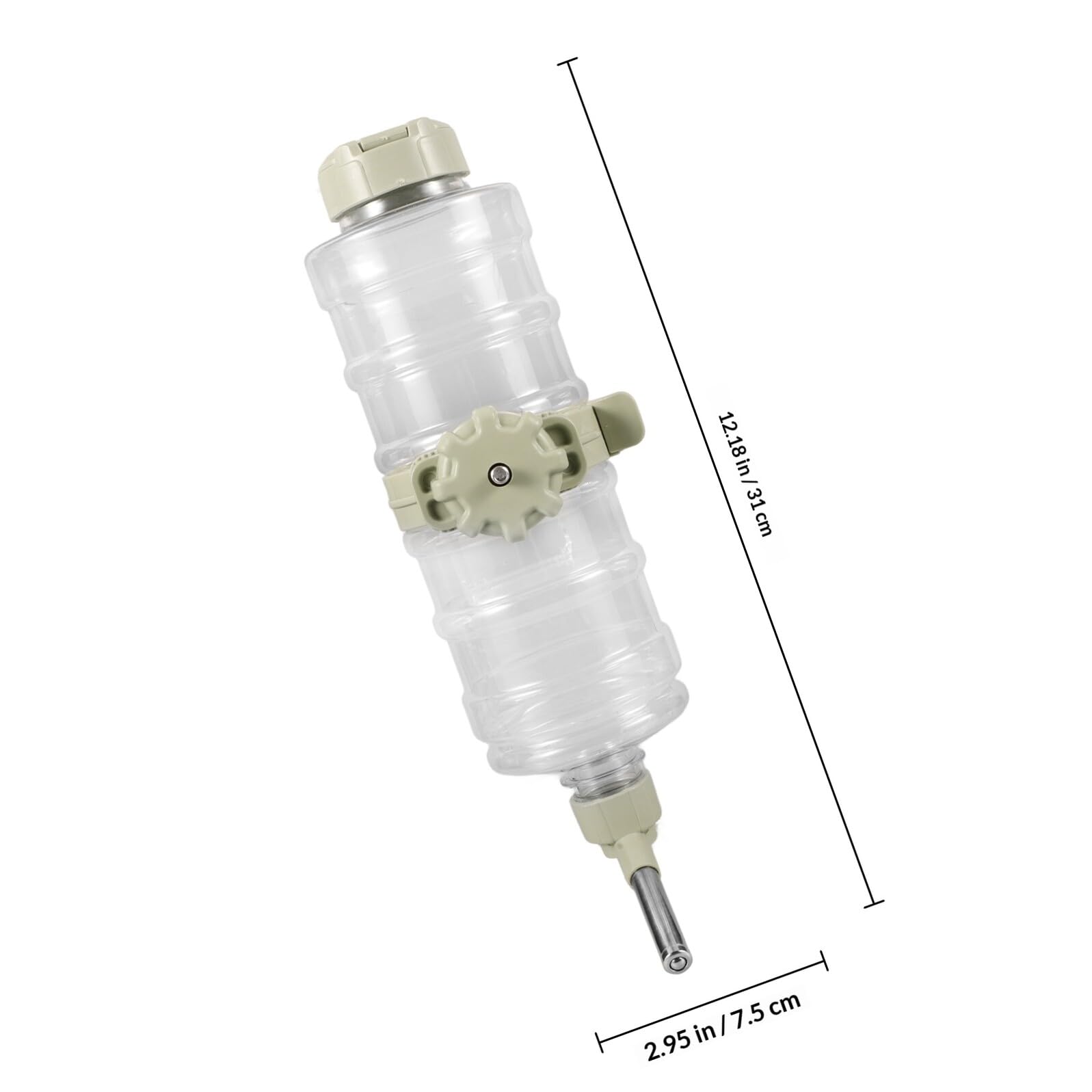 Dispensador Automático de Agua para Perros y Mascotas Capacidad de 946ml, Material PP y Metal, Mantiene el Agua Limpia y Controla la Cantidad en Jaulas o Transportadoras