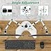 WALI Dual Monitor Stand, Free Standing Desk Mount for 2 Monitors up to 27 inch, 22 lbs. Weight Capacity per Arm, Fully Adjustable with Max Mounting Pattern 100x100mm (MF002-W), White