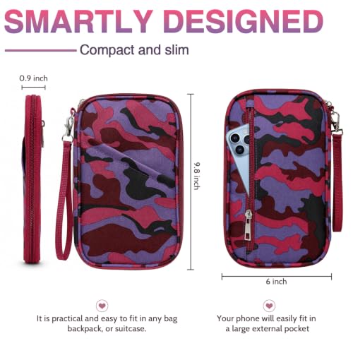 Image of Passport Holder Family, Women Rfid Blocking Passport Wallet, Travel Essentials Premium Wallets, Waterproof Passport Holders Bag for Men Traveling, Travel Document Organizer Credit Cards Case