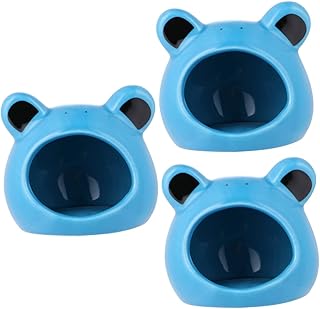 Abaodam 3 Pçs Pet Hamster Sapo Ninho Resfriamento Mini Cabana Legal Casas De Hamster Gaiola Acessórios Chinchila Banho Cerâmica Hamster Esconderijo Verão Hamster Cerâmica Pequeno Animal