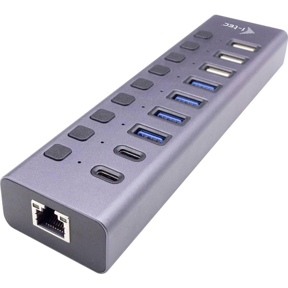 i-Tec Hub USB CACHARGEHUB9LAN Grigio