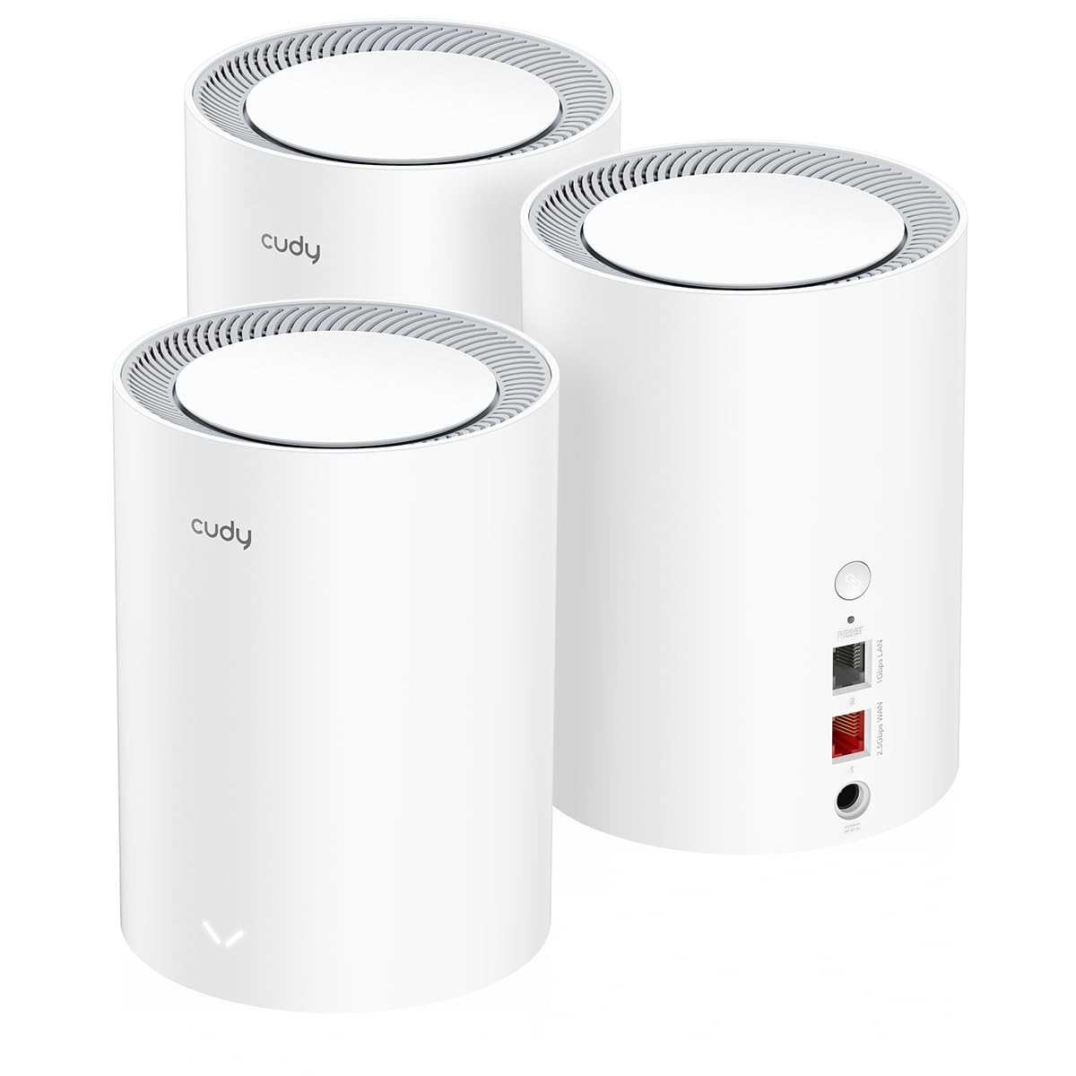 Cudy AX3000 2,5G Système de Maillage Wi-FI 6, 2,5G WAN, Idéal pour 1Gig+ Internet, Wireguard, OpenVPN, Zerotier, CloudFlare, DDNS, M3000 3-Pack
