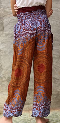 Image of Full Funk Rayon Smock Waist Child Lounging Comfortable Elephant Aladdin Pants