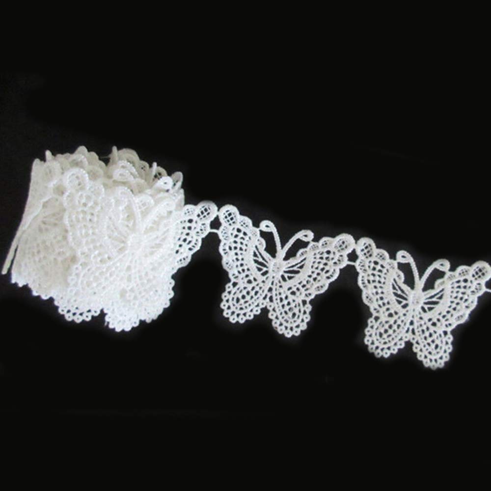 Yurosiay 5 Yards × 30 Cm - Bordure En Dentelle Florale Brodée